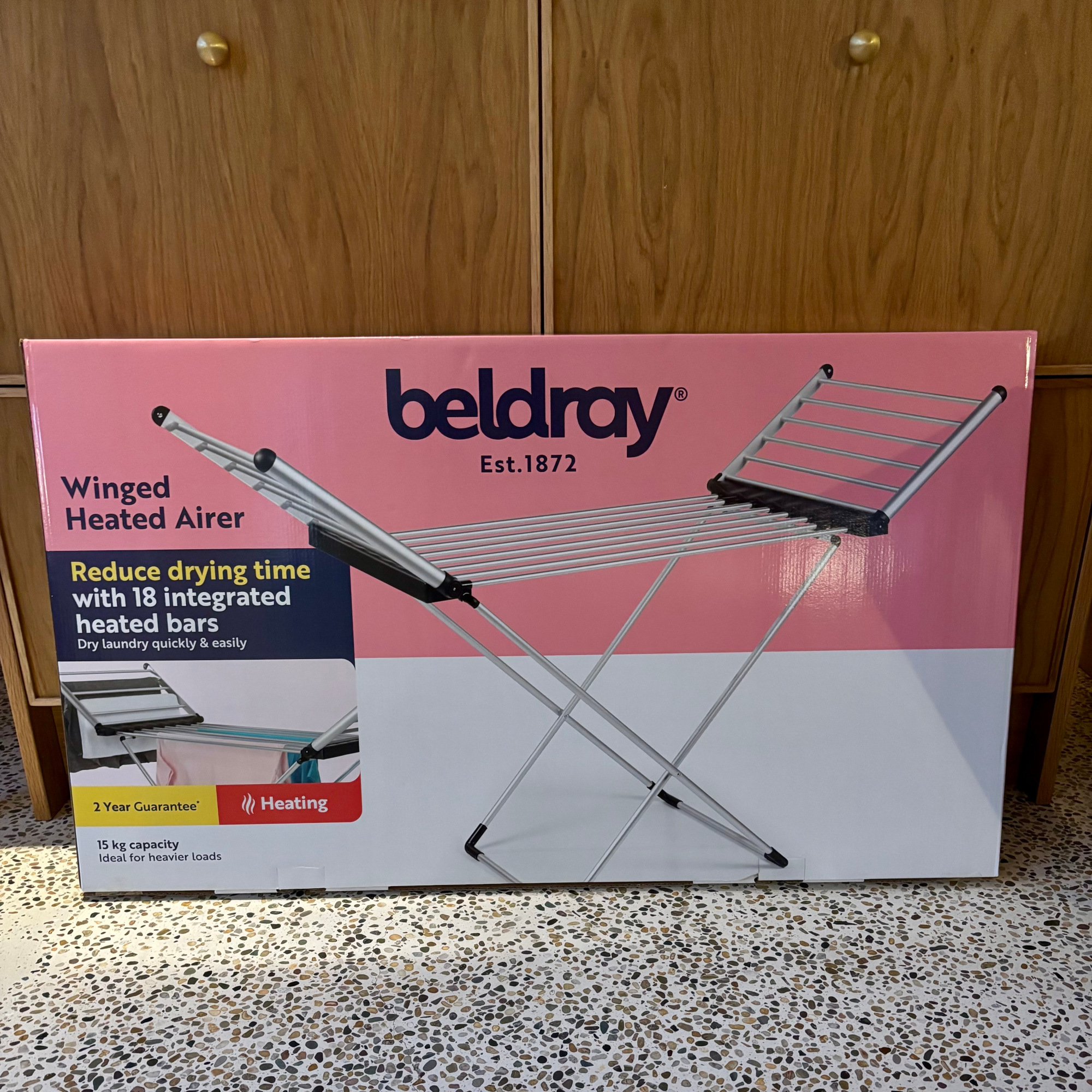 beldray winged heated airer box