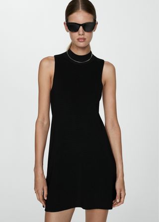 Knitted Perkins Neck Dress