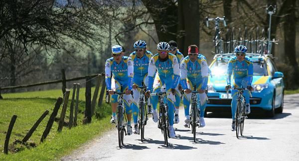 Team Astana checked out the roads that will be part of Li&egrave;ge-Bastogne-Li&egrave;ge on Sunday.