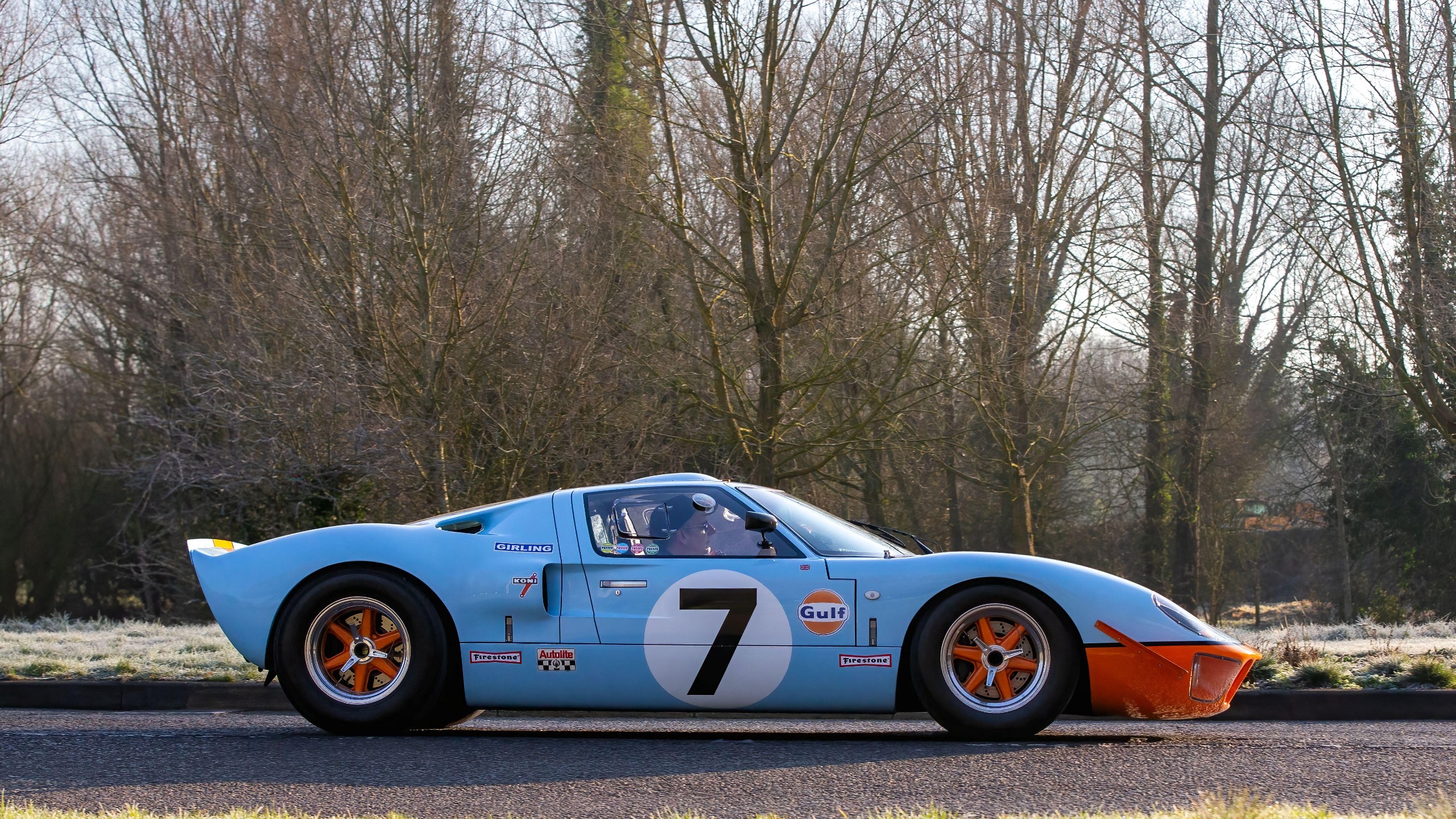 A side profile of a replica Ford GT40