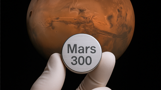 an ad banner for a Mars memorial spaceflight