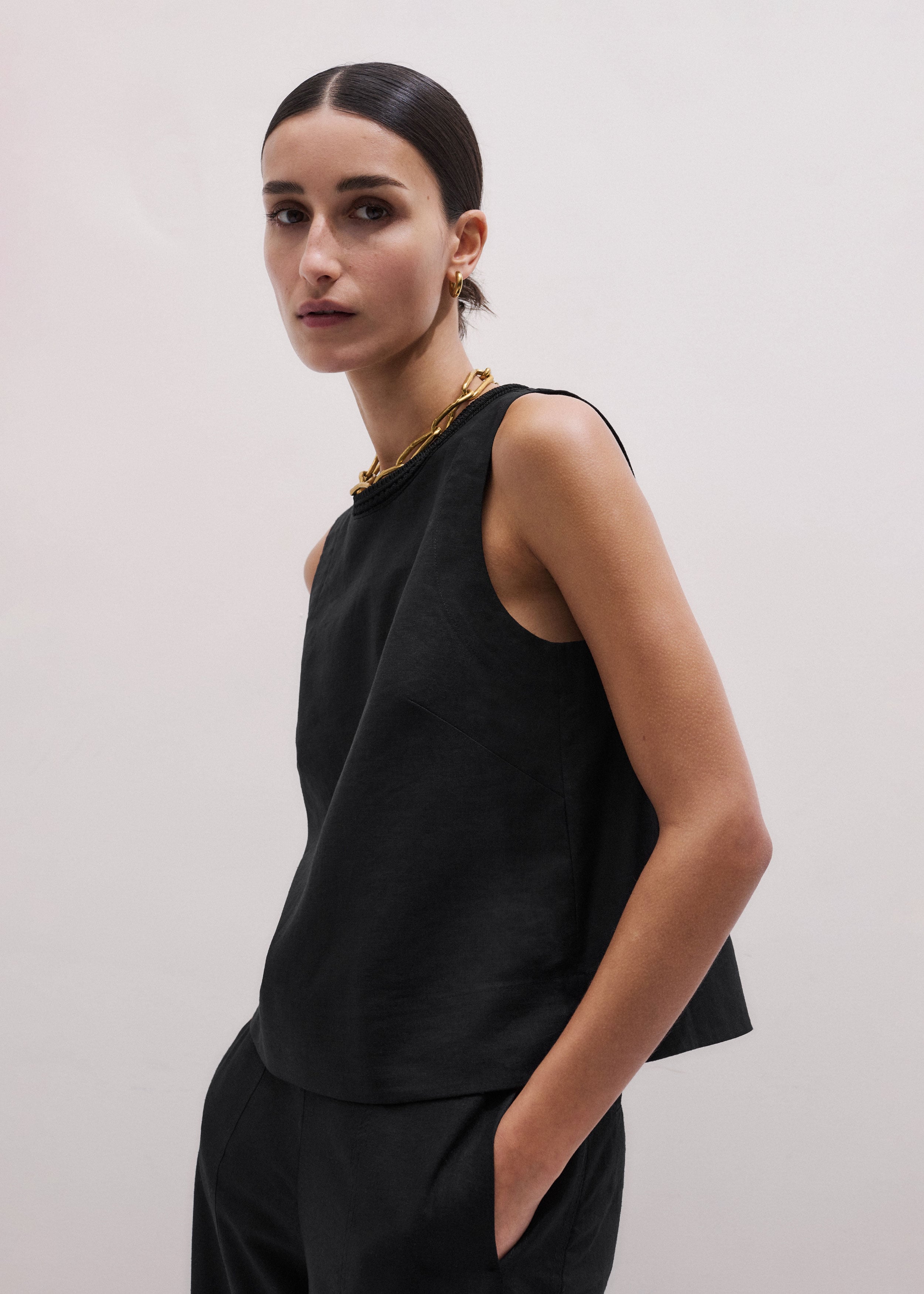 Crochet Trim Crop Top