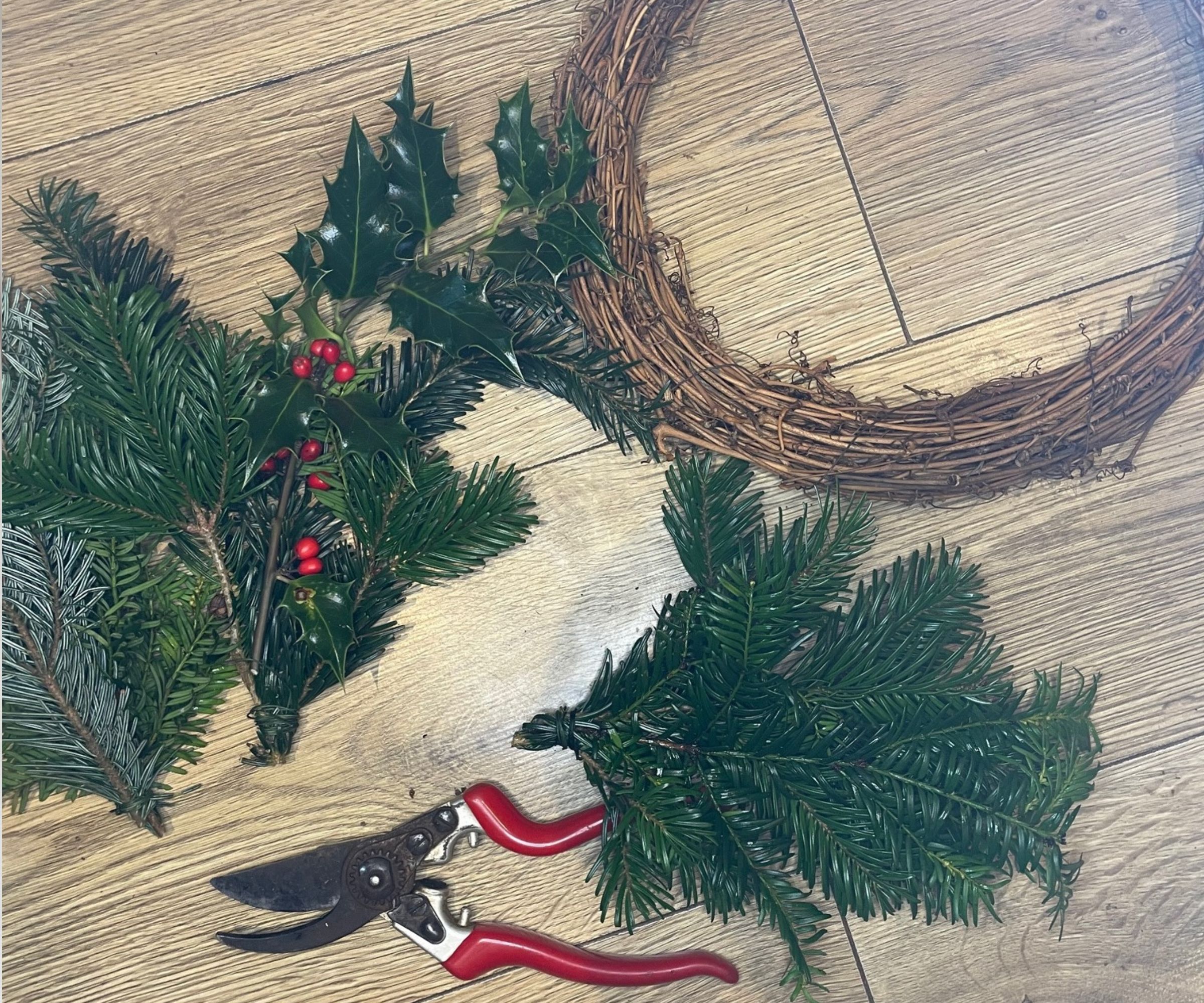 Homemade Christmas wreath