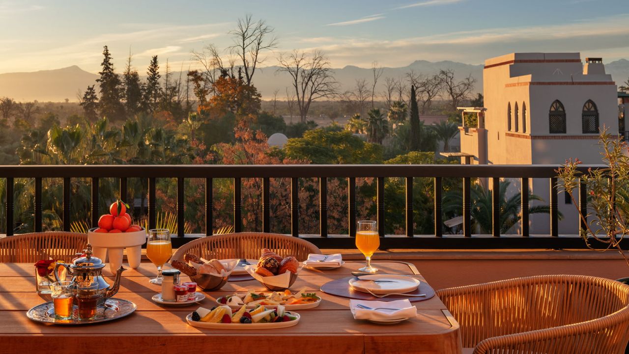 Image of a porch that is overlooking Marrakech