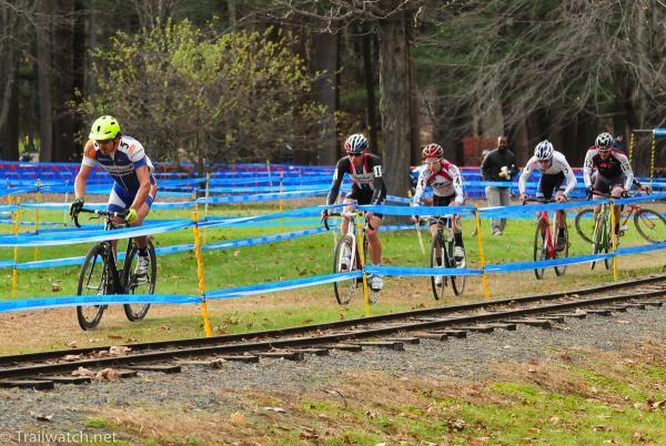 Adam Craig (Team Giant) putting in a hard attack at the front