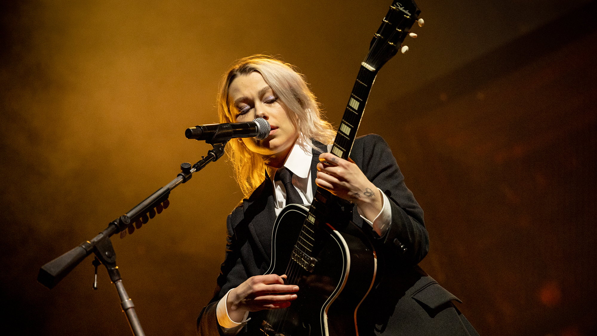 Phoebe Bridgers of Boygenius performs at the Outdoor Theatre during the 2023 Coachella Valley Music and Arts Festival on April 15, 2023 in Indio, California.