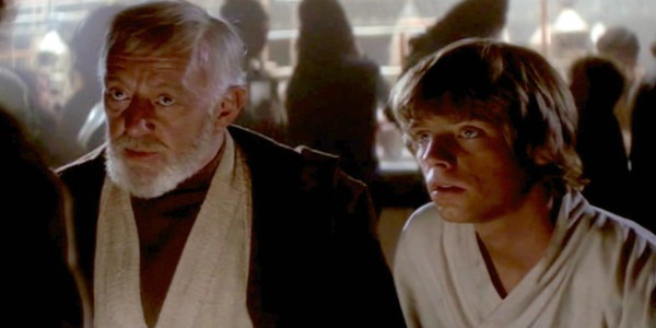 Alec Guinness and Mark Hamill in A New Hope