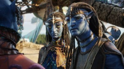 Jake Sully and Neytiri in Avatar: Fire and Ash