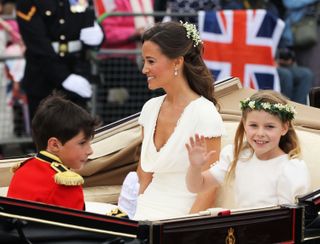 Pippa Middleton and Margarita Armstrong-Jones at the wedding or William and Kate