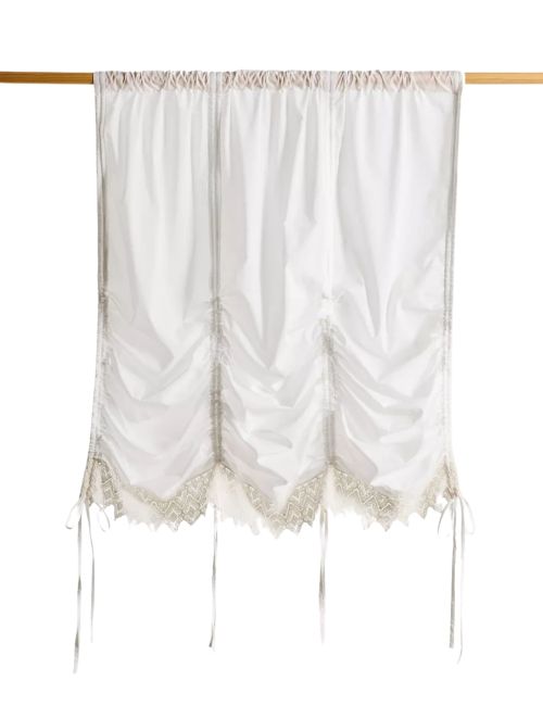 Wispy Crochet Trim Balloon Window Valance