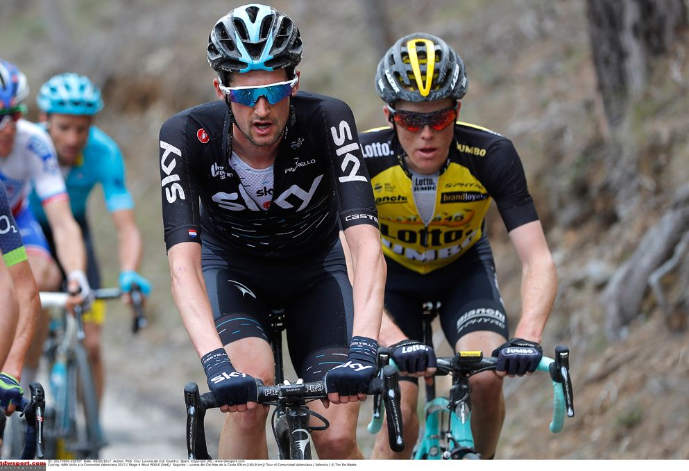Woet Poels (Team Sky) had no response when Quintana attacked