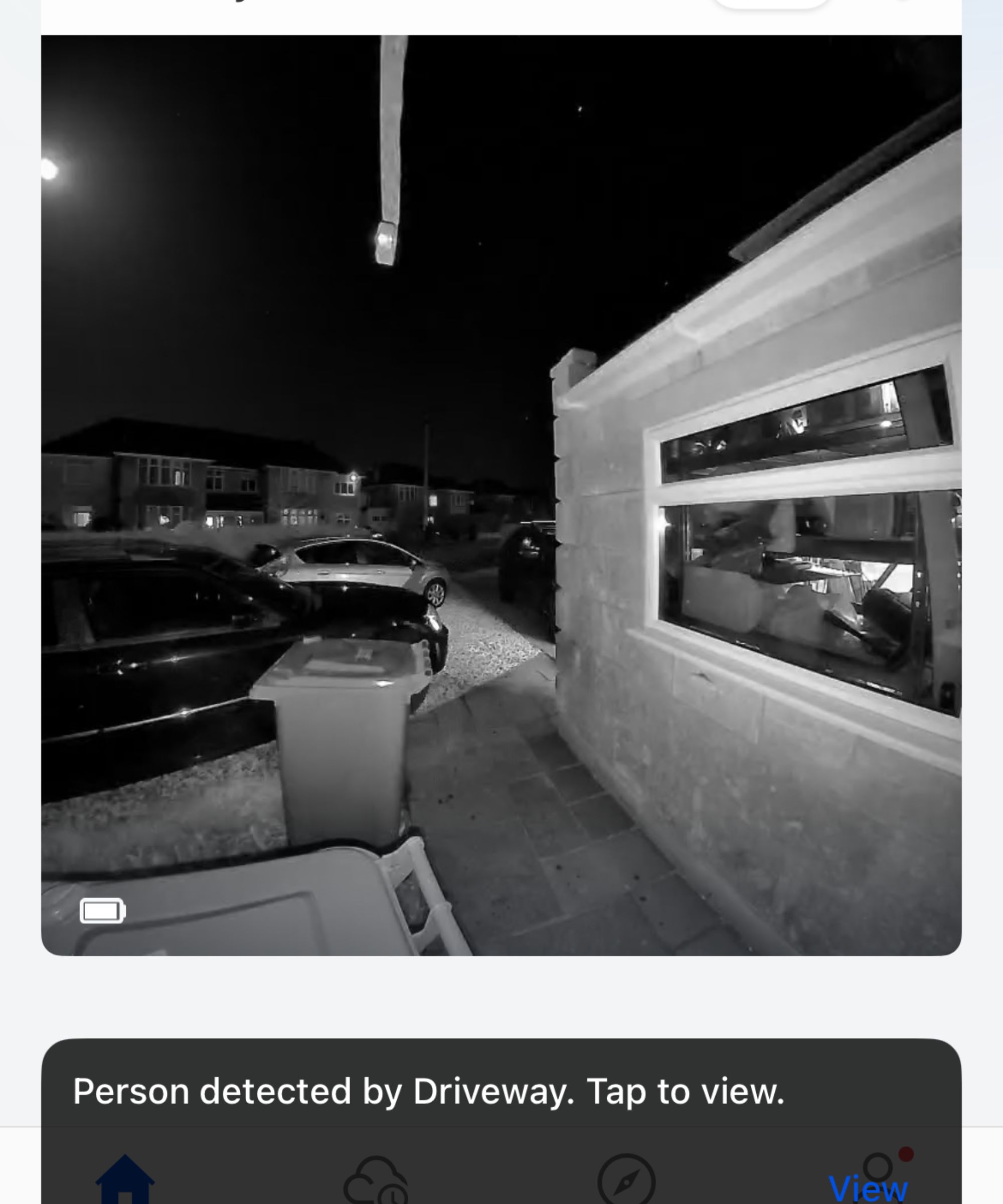 Reolink video doorbell (battery) streaming live footage when person is detected
