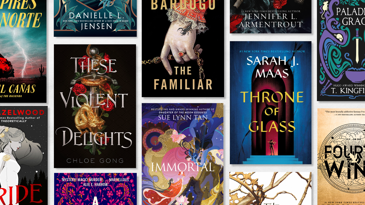 a collage of book covers of the best romantic fantasy books including throne of glass immortal and others