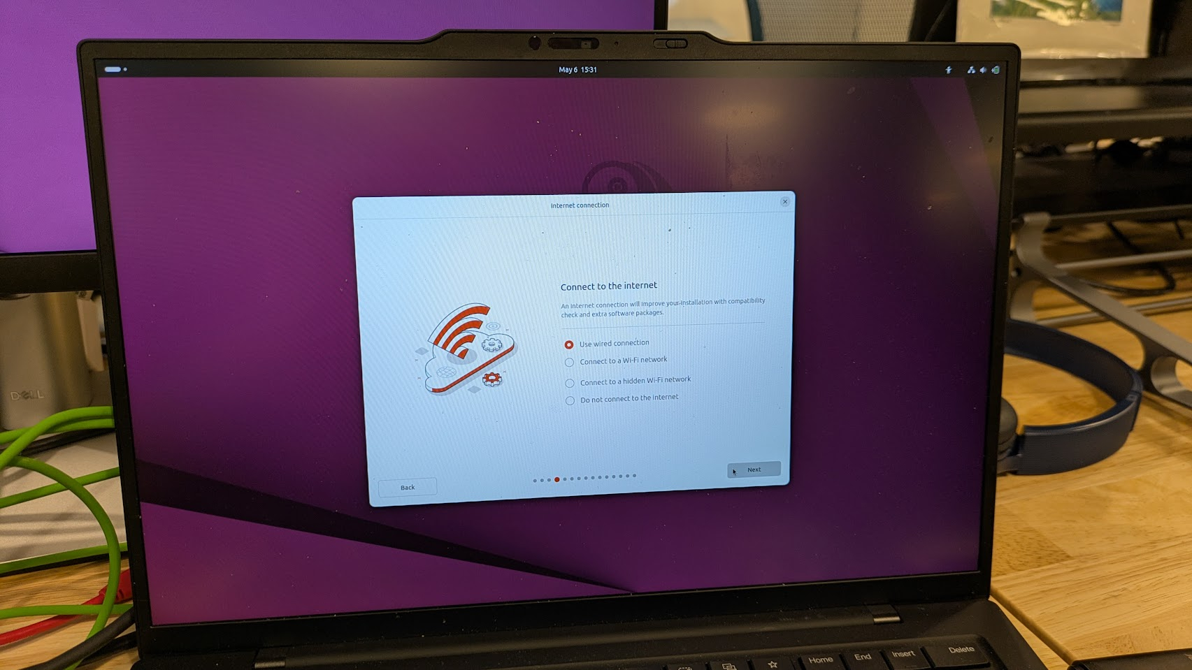 Ubuntu choose connection
