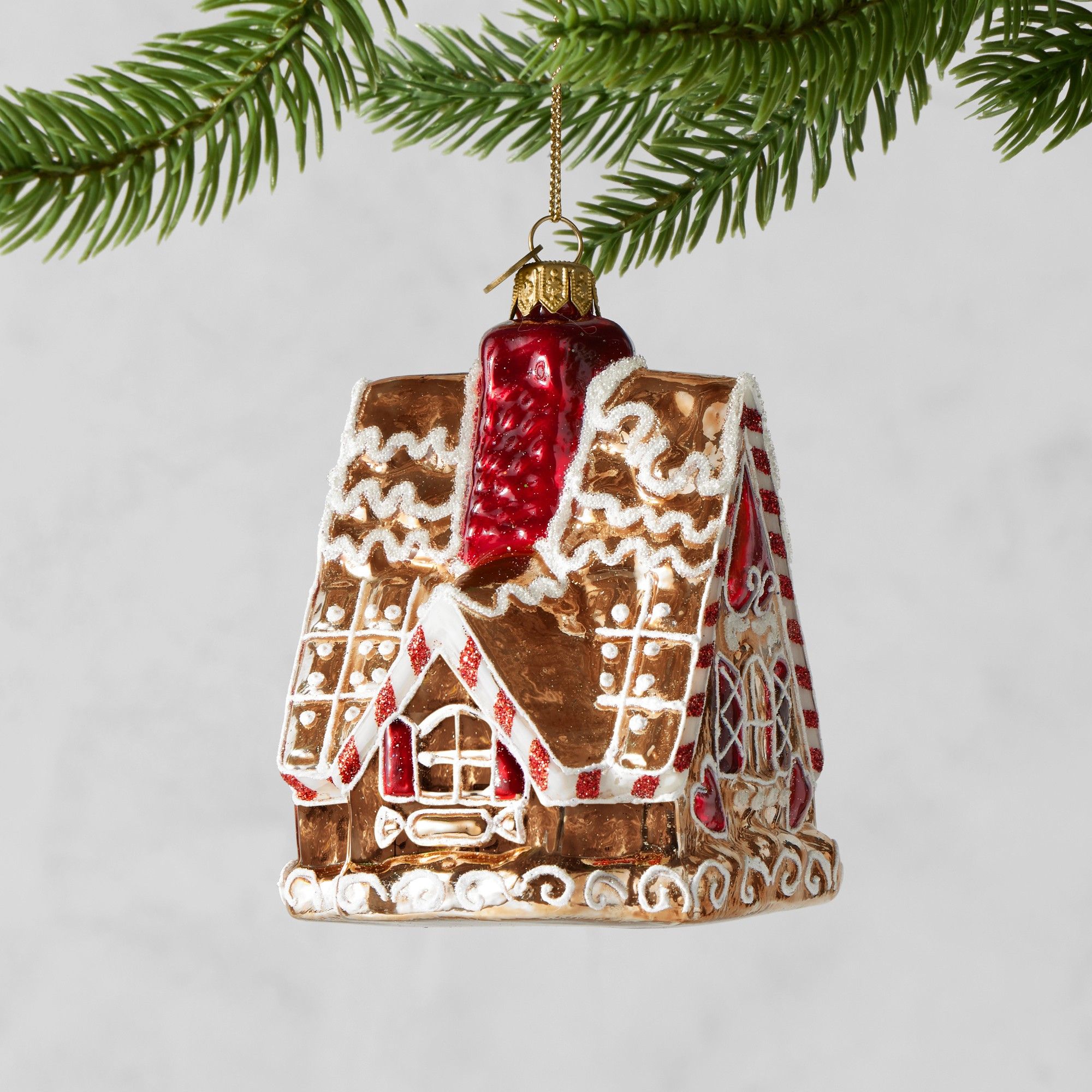 Williams Sonoma Copper Gingerbread House Ornament