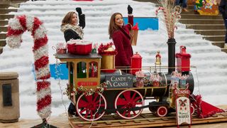 Ashley Williams and Kimberly Williams-Paisley in Hallmark Channel's 'Sister Swap: A Hometown Holiday'