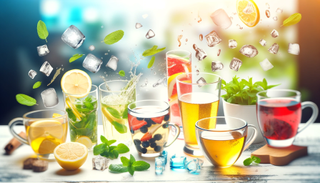 a diverse array of non-alcoholic beverages, such as herbal teas, fruit-infused waters, and non-alcoholic beers,
