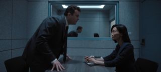 Kristian Bruun as Janus Ferber, Kim Young-ah as Grace in Episode 201 of The Recruit.