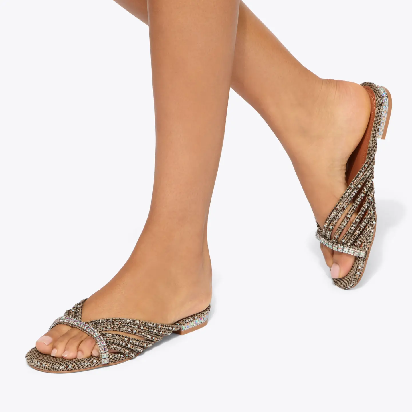 Kurt Geiger, Crystal Strap Flat Mule