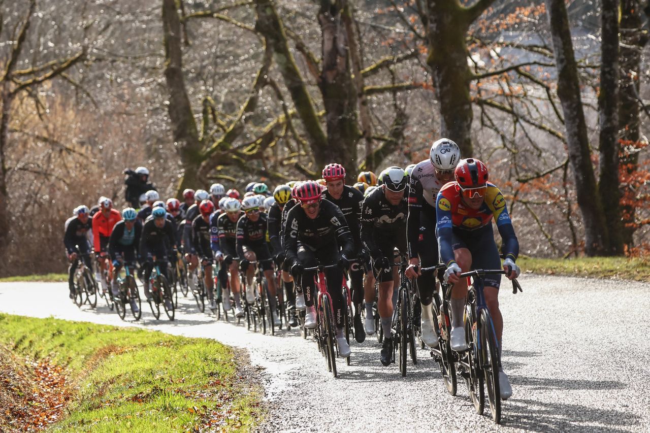 Mads Pedersen did a tremendous amount of work on the final climb to bring back the break and lead-out Skjelmose