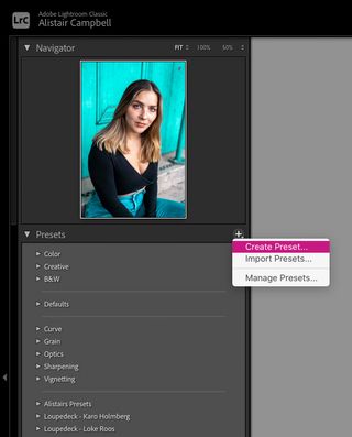 How to create your own look in Lightroom and save it