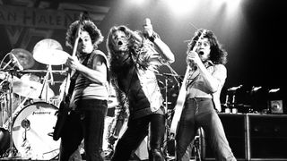 Van Halen peforming live onstage in 1978 – Michael Anthony says the band used to record all their early shows
