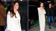 Kate Middleton and Anne Hathaway both photographed in all-white outfits