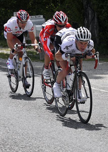 Aaron Strong, Peter Latham and Jeremy Yates will stay clear of the peloton and contest the stage win