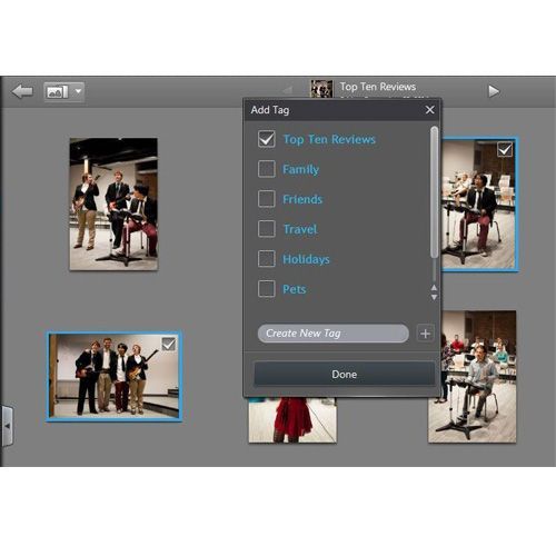 MediaShow provides several popular tags to mark your images. You can also add any new tags you want in this program.
