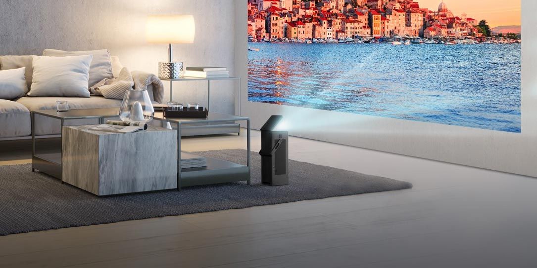 LG Electronics - HU80KS 4K プロジェクター LG HU80KS: 4K UHD Laser Smart Home Theater CineBeam