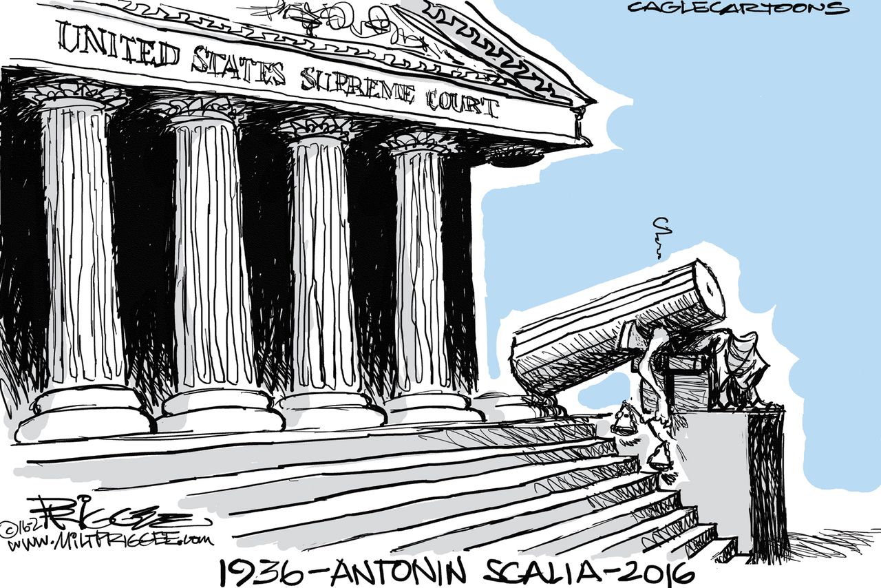 Editorial Cartoon U.S. Justice Scalia