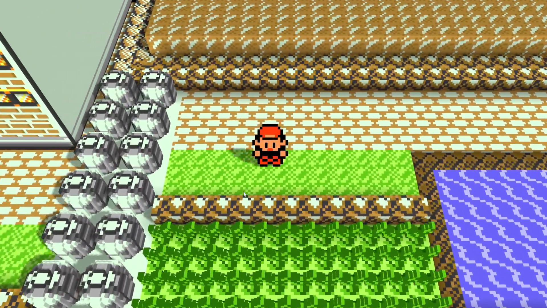 A 3D version of Pokemon Red in the fanmade PC port Gen1Recomp