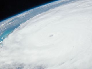 image of hurricane irene from international space station