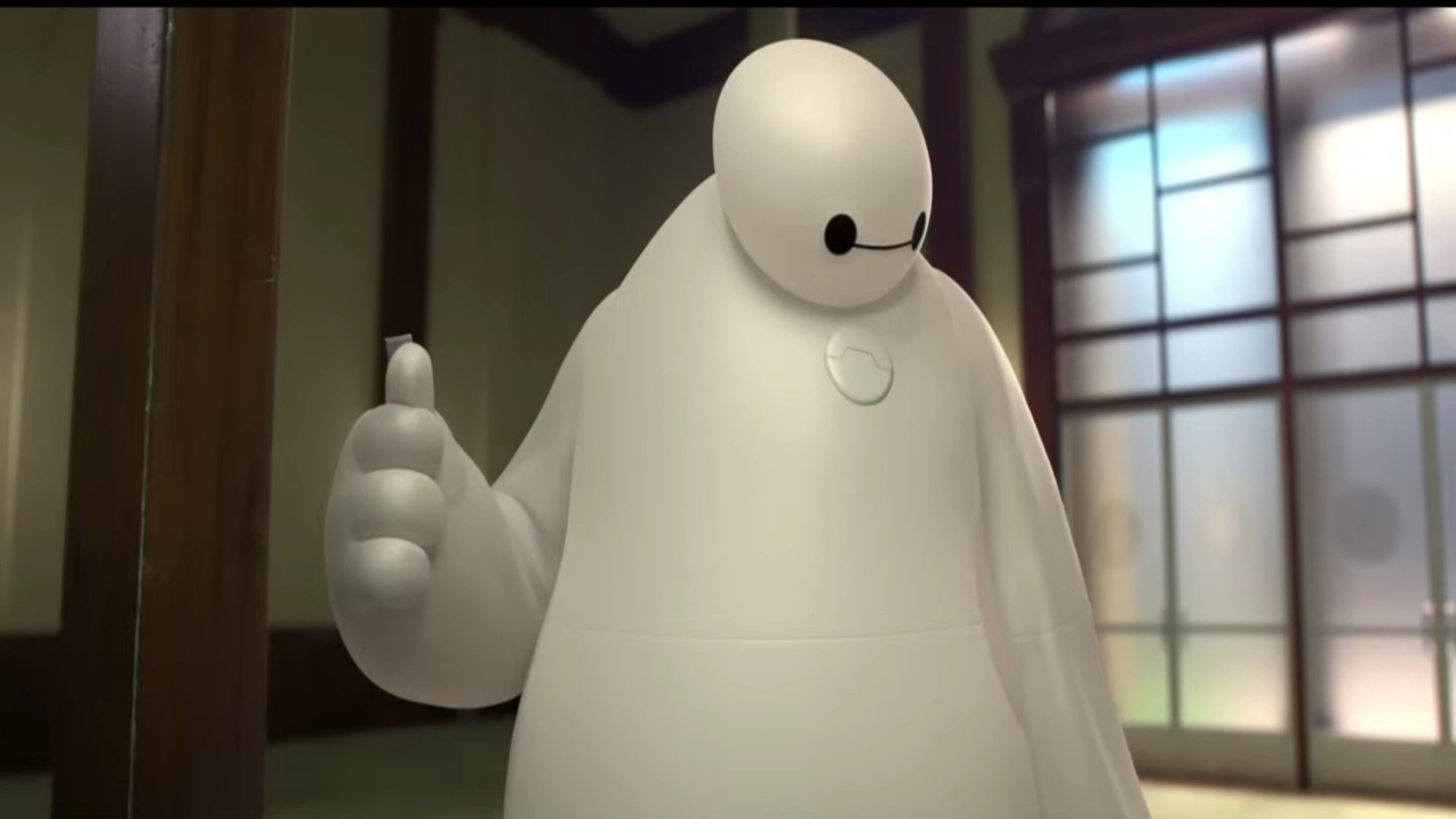 Baymax giving a thumbs up in Big Hero 6