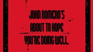 An edit of the famous red Daikatana ad that reads "John Romero's about to hope you're doing well"