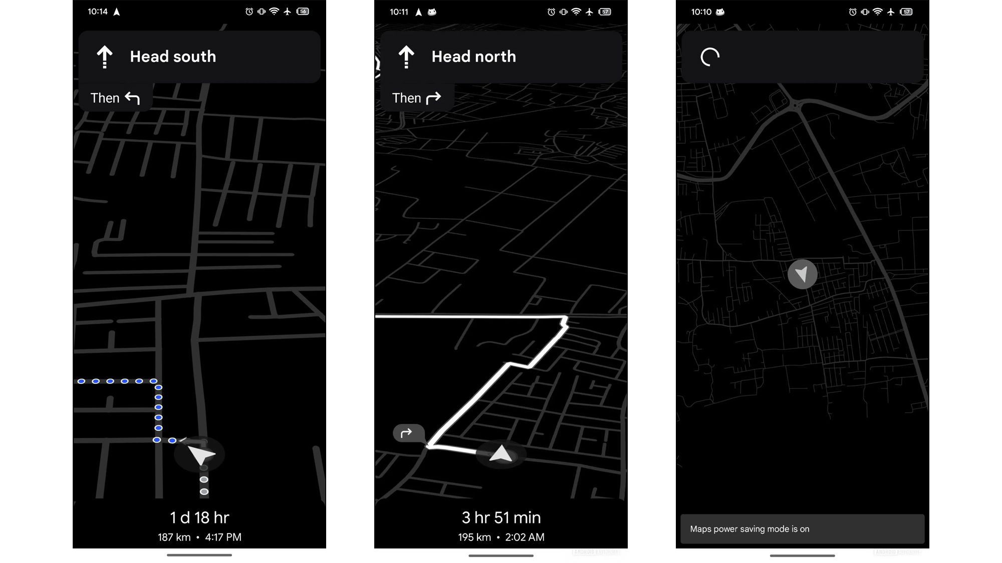 Low power mode in Google Maps