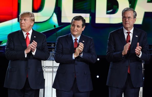 Donald Trump, Ted Cruz, and Jeb Bush.