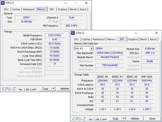 HP V6 2x8GB DDR4-3200 CPUz