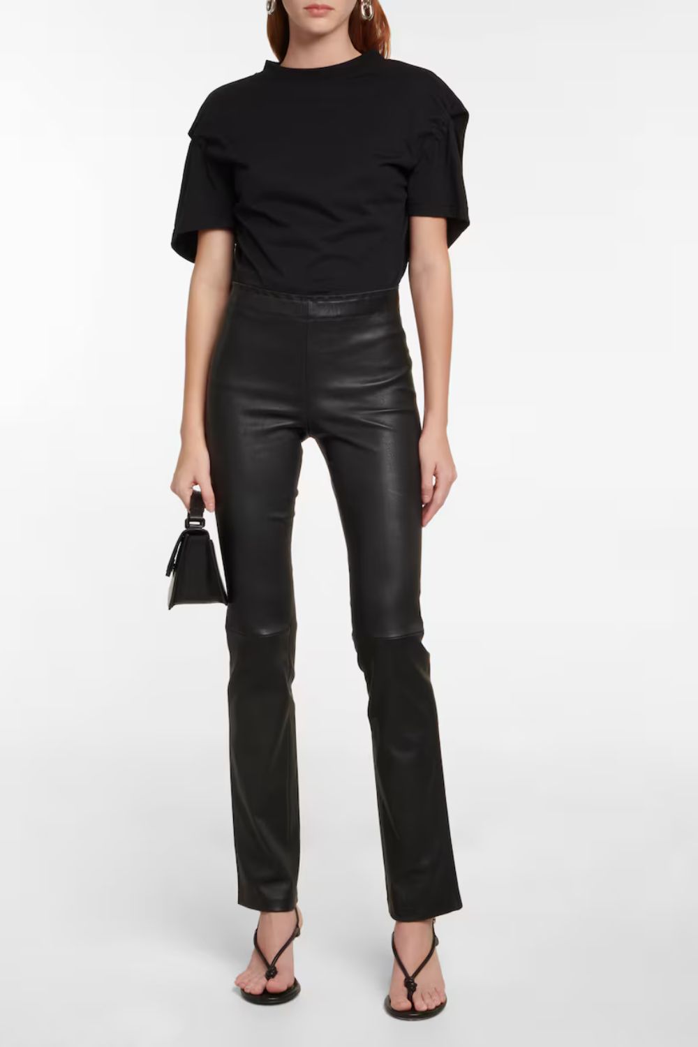 Stouls Cropped leather trousers