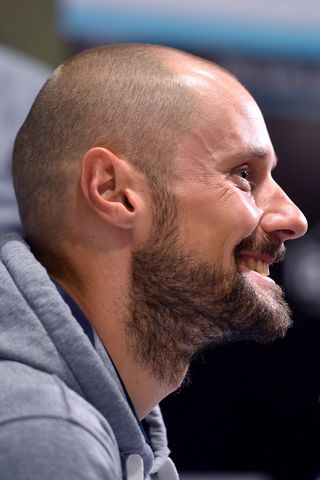 Tom Boonen (Etixx-QuickStep) at Friday's press conference ahead of Sunday's Tour of Flanders.