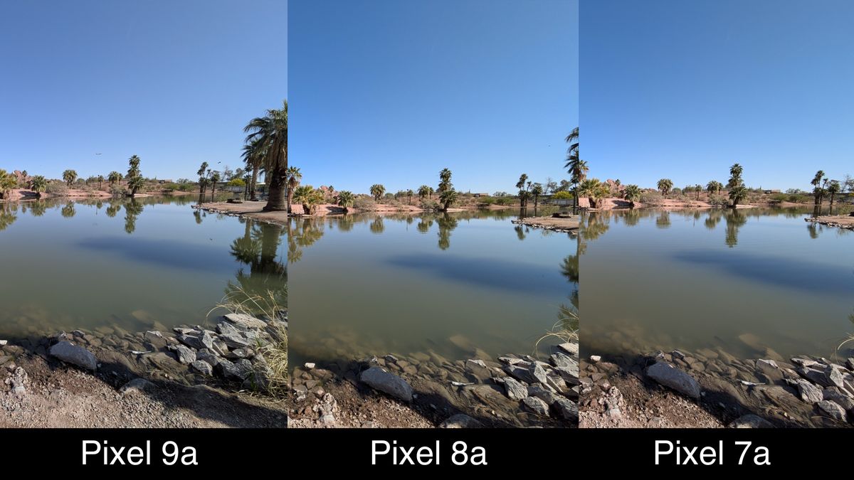 Camera samples comparing the Google Pixel 9a to the Pixel 8a and Pixel 7a.