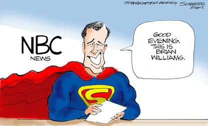 Editorial cartoon U.S. entertainment Brian Williams