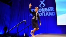 Nicola Sturgeon on stage at SNP conference
