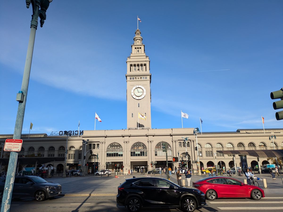 Photo of the San Francisco Ferry Building shot by a Pixel 8a