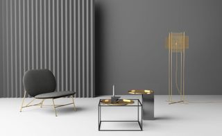 Minimalist pieces with brass accents