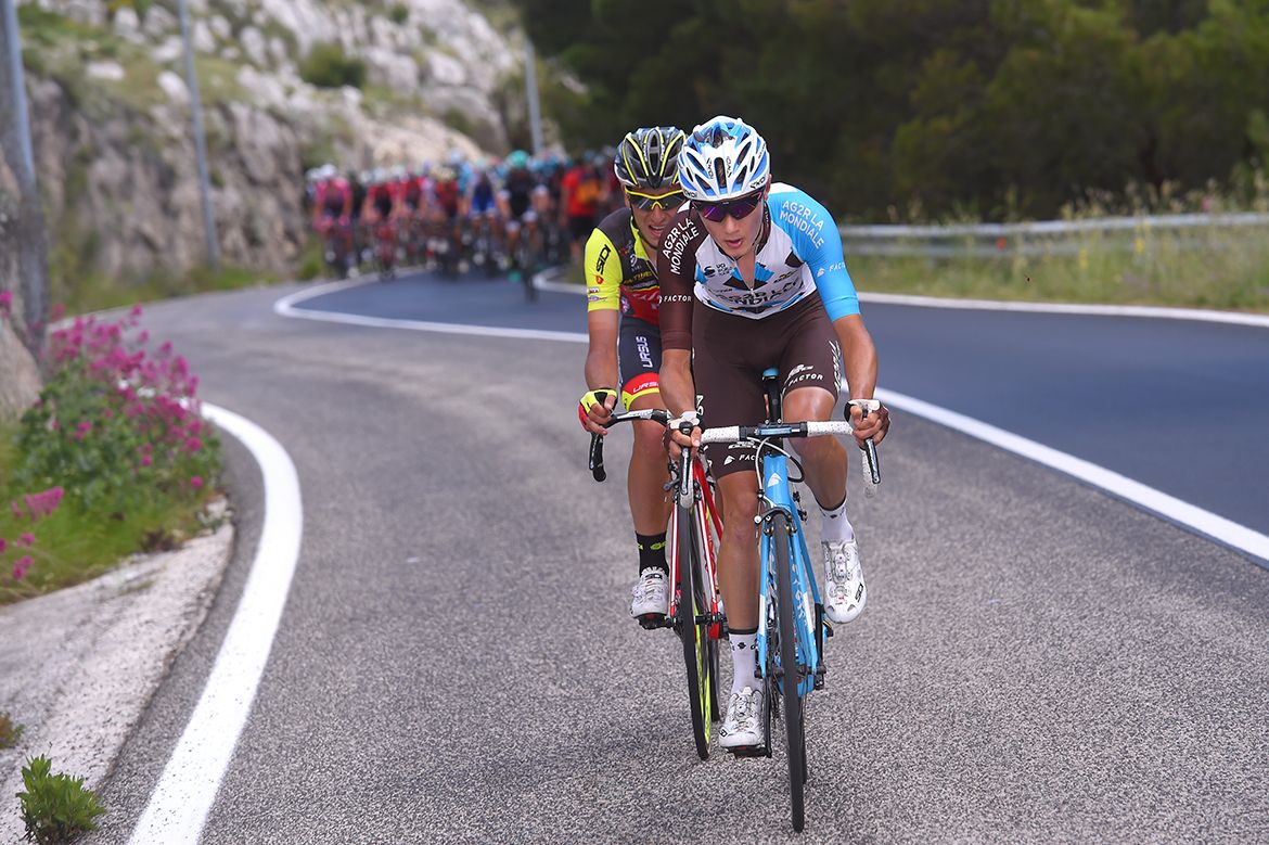 Clement Chevrier (AG2R La Mondiale) on the attack
