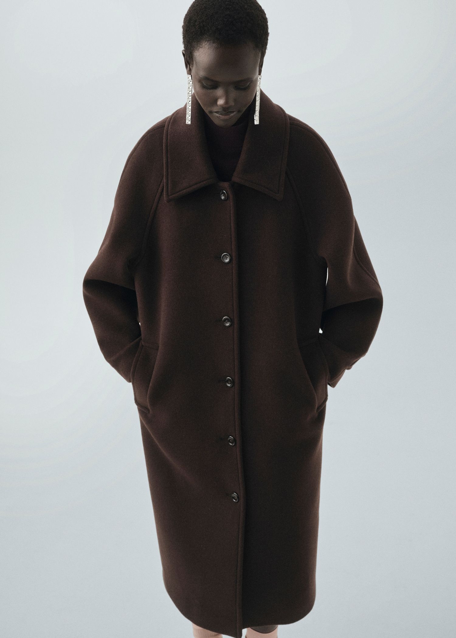 Buttoned Wool Coat - Women | Mango United Kingdom