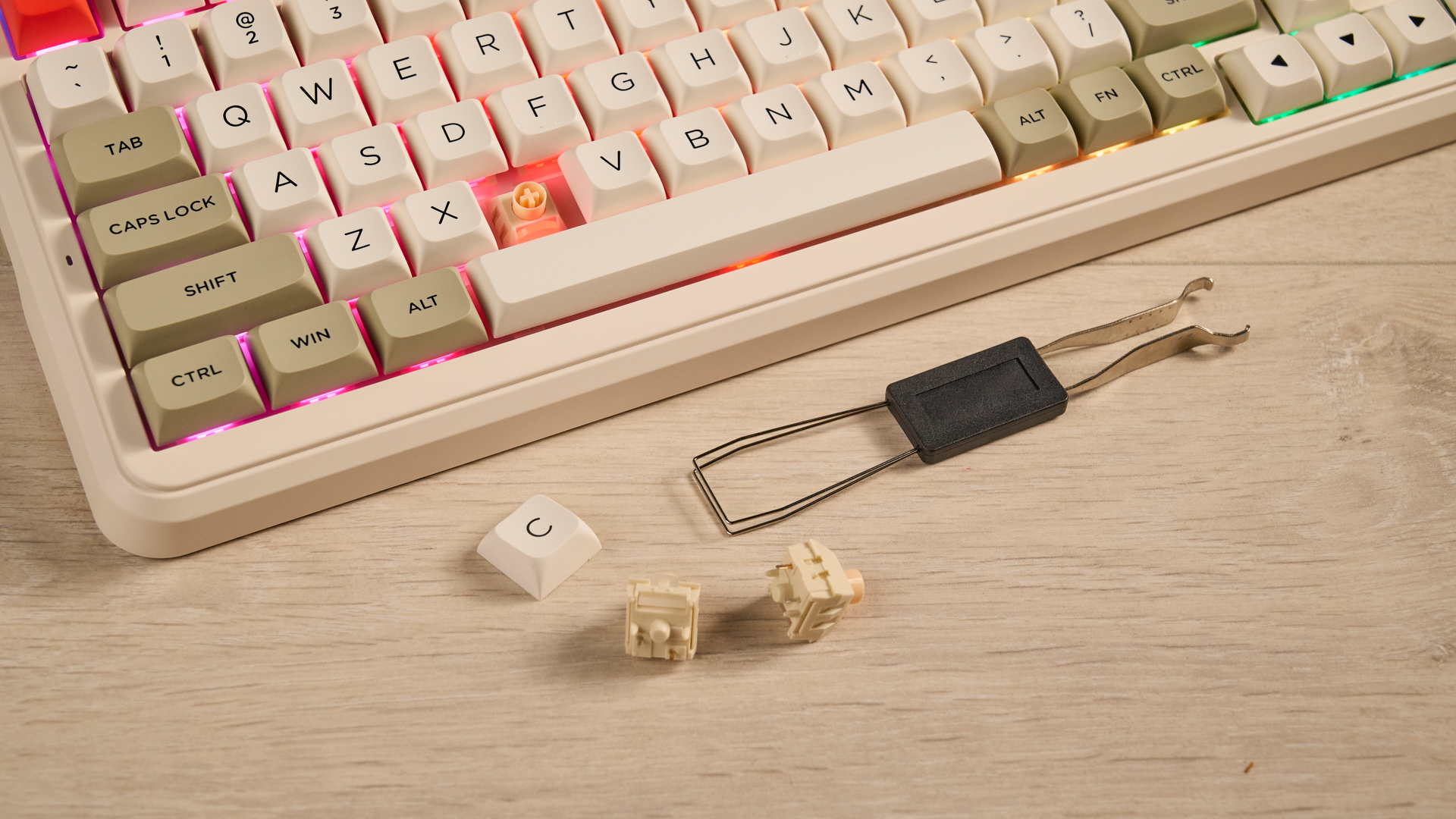 A colorful MCHOSE K99 V2 mechanical keyboard for productivity