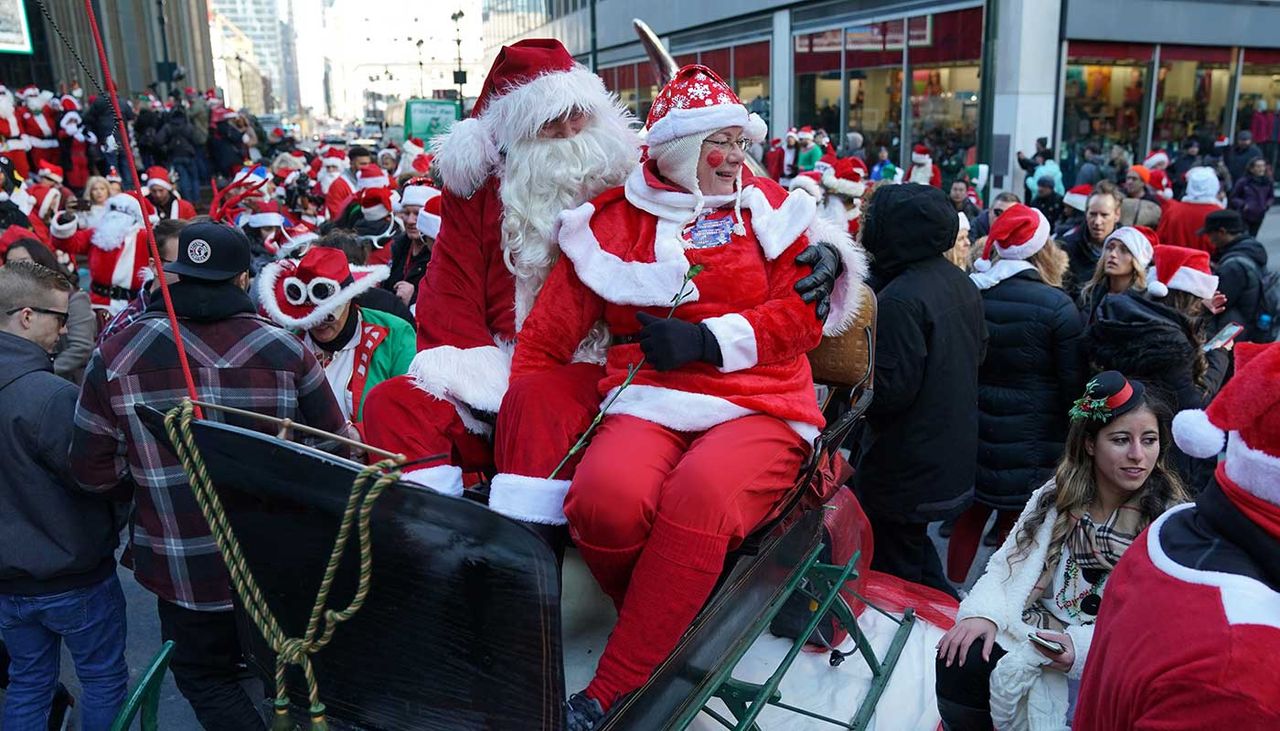 14 people arrested at the annual SantaCon celebration in New York