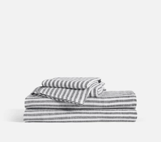 pinstriped cotton sheet set